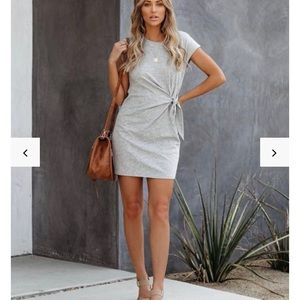 Tie side T-shirt dress